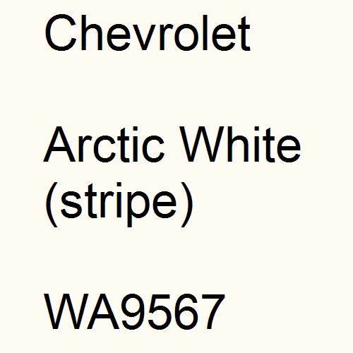 Chevrolet, Arctic White (stripe), WA9567.